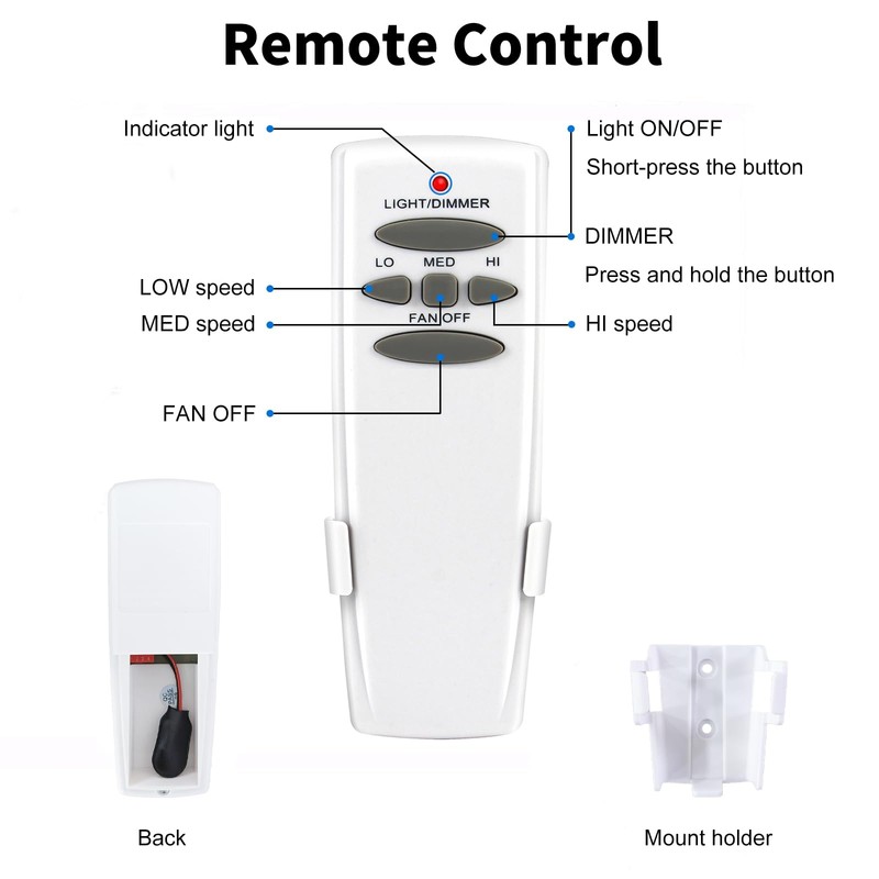 Humpptom Fan Remote Control Kit, R28 Small Size Receiver Ceiling