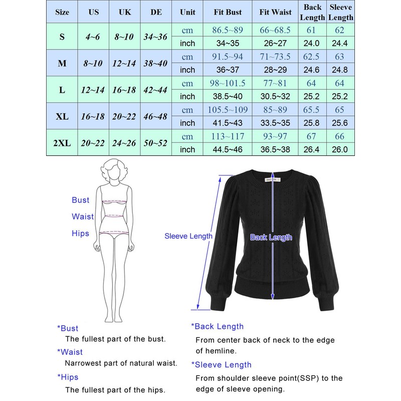 GRACE KARIN Pullover Damen Sweater Damen lang sweateshirt Fashion Strickpulli