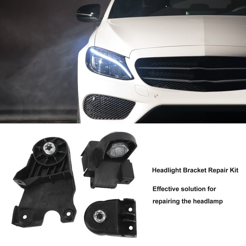3PCS Headlight Bracket Repair Kit Stable Long Lasting Use A2058200514
