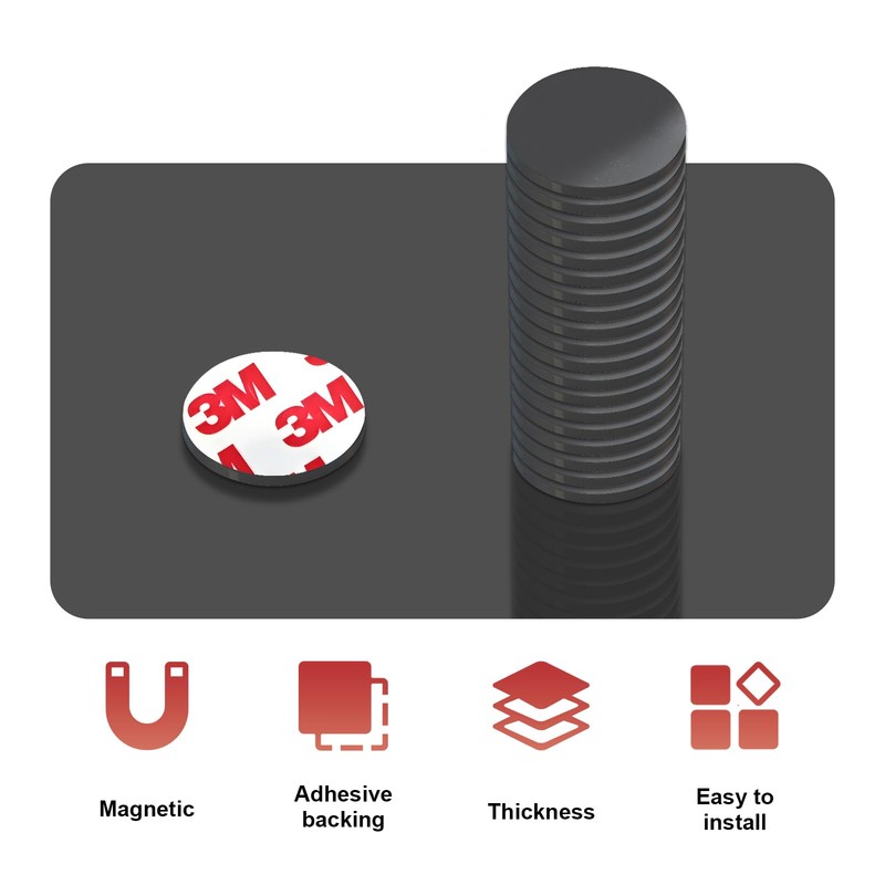 Small Magnets with Adhesive Backing for Crafts,Self Sticky Magnetic Sticker,Round