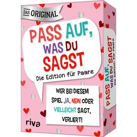 Pass auf, was du sagst – Die Edition für Paare: Wer bei diesem Spiel »Ja«, »Nein« oder »Vielleicht« sagt, verliert! | Das Original. Das perfekte Geschenk für Valentinstag, Hochzeit