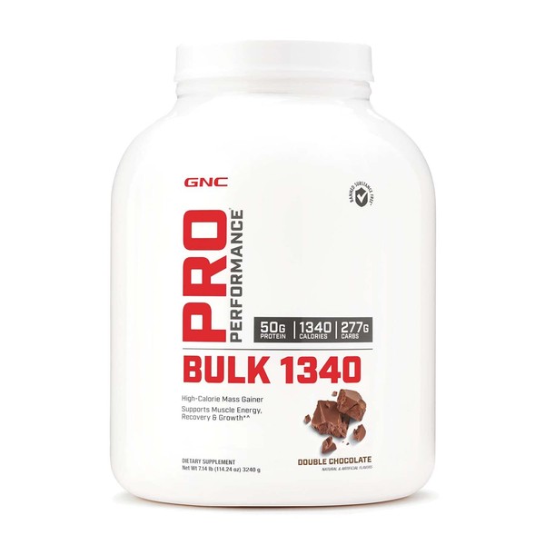 GNC Pro Performance Bulk 1340 - Double Chocolate, 9 Servings, Supports Muscle Energy, Recovery and Growth,Cream
