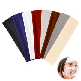 Pack of 8 Women's Sports Headbands, Elastic Non-Slip Soft Hair Bands, Black Hair Bands, Unisex Hair Band for Yoga, Fitness, Running, Workout, Unisex, Breathable, Sweat-Absorbing