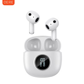 QERE E40 TWS Earbuds Wireless Bluetooth 5 3 140H Standby IPX5 Waterproof Headphonescolor: White