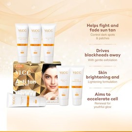 Vlcc Kit Facial Anti Bronceado Incluye Productos Cuidado Piel Tono Uniforme Lavado Limpiador Piezas