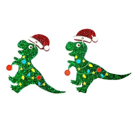 Christmas Earrings for Women, Xmas Dinosaur Ear Studs Animal Dangle Earrings Xmas Jewelry for Lady Girls Xmas Party Decoration Costume