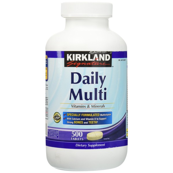 Kirkland Signature Daily Multi Vitamins & Minerals Tablets, 1000-Count Pack