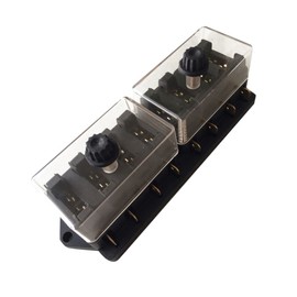 ULTECHNOVO Automotive 8-Way Fuse Box Block Holder 12v 24v Car Vehicle Fuse Holder Box Sturdy Construction