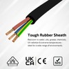 Heavy Duty Flexible Rubber Power Cable, 3 Core, 1.5mm² /