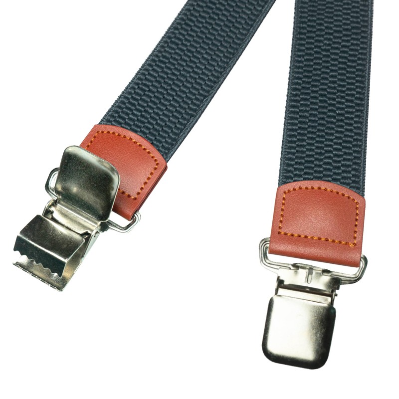 RBOCOTT Mens Grey Braces with Very Strong Metal Clips 3.8cm