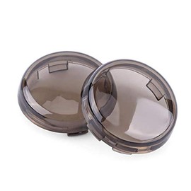 Akozon Pack of 2 Motorcycle Indicator Lens Cap Replacement for 1986-15 Smoke