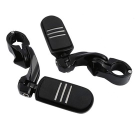 XFMT Black 1-1/4" 32mm Motorcycle Short Angled Highway Engine Guard Foot Pegs For Harley Streamliner Style