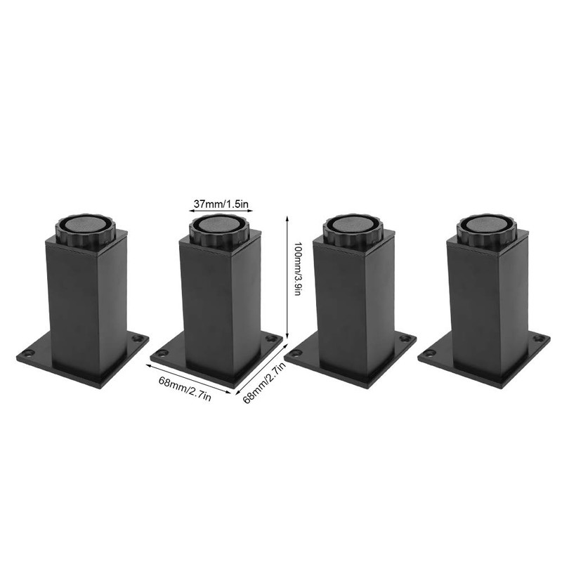 4pcs Cabinet Leg Aluminum Alloy Adjustable Feet Sofa Bed Foot