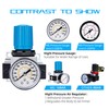 NANPU 3/8" NPT High Pressure Air Regulator with Steel-Protected Gauge,