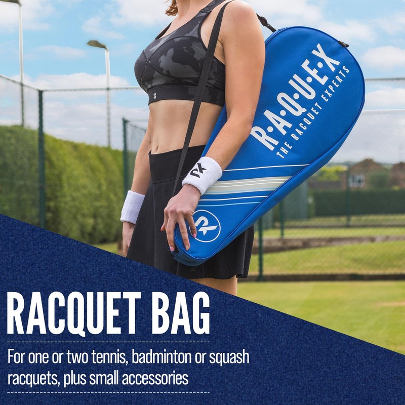Raquex Tennis Racket Bag – Blue or Black - Tennis