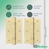 EAI Brass Door Hinges | 3 Inch / 76mm Satin