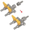 Joywayus 3 Way Copper Shut Off Gas Ball Valve Kit