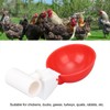 12 Sets Chicken Watering Cup with Tee Connector Automatic Feeding