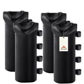 JANCANOPY (100LBS) Heavy Duty Canopy Weight Bags for Canopy Tent, Leg Weights Sand Bags for Instant Outdoor Sun Shelter Patio Umbrella,Sand Bags Without Sand,(Set of 4), Black