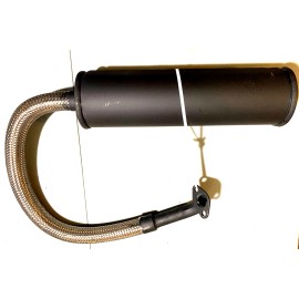 RacersProQuip Generator Sooo-Quiet Exhaust Universal Flex w/ Muffler 196-236cc Honda/ Predator