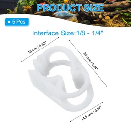 PATIKIL 5 Pack Plastic Tubing Clamps, 1/8"-1/4" Adjustable Tube Clamp Laboratory Pinch Valve Flow Control Hose Clamp for Hose Flow