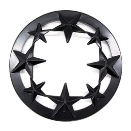 Hion Candle Toppers Scented Candles Cover, Leaf Pine Candle Topper Shade Sleeves for Candle Jars,Candles Gifts for Women Candle Accessories Jar Candle Lid-Help Jar Candles Melt Evenly(Star Black)