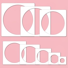 8pc Circle Stencil Large Round Stencils, Round Template Stencil, Large Round Stencil for Spray Painting, Painting Template for Fabric Walls Arts Paper