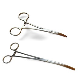 Set of 2 14 + 25 cm Artery Clamp as Hook Remover for Fishing, Artery Clamp Curved, Fishing Pliers, Stainless Steel Artery Clamp, Release Pliers, Stainless Steel Pliers, Fishing Clamp, Hook Remover