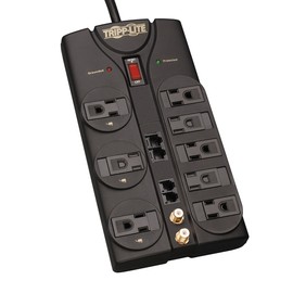 Tripp Lite Protect It Surge Protector/Suppressor 8 Outlets 10' Cord 3240 Joules, TLP810NET, Lot of 1
