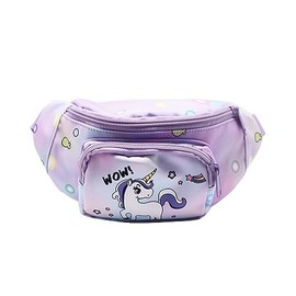 Cute Unicorn Kids Fanny Pack Crossbody Sling Bag Waist Pack Belt Bag for Toddler Girls Boys