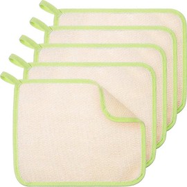 Tatuo Exfoliating Face Body Wash Cloth Towel Weave Bath Scrub Massager 5pcs for Women Men 26.9 x 21.9cm 10.23 8.66 inches Black Green Orange Blue Yellow Edge, Green Edge / Tatuo 각질 제거 페이스 바디 워시 천 타월 위브 목욕 스크럽 마사지 5개 여성 남성용 26.9 x 21.9cm 10.23 8.66인치 블랙 그린 오렌지 블루 옐로우 엣지, 그린 엣지