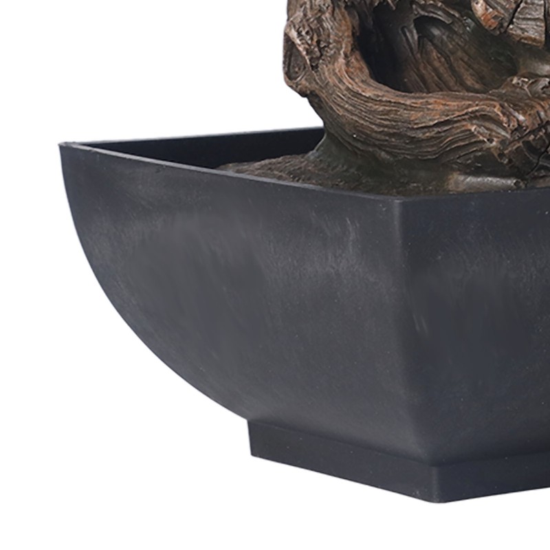 Tabletop Water Fountain Resin with Cascading Rock Waterfall and LED