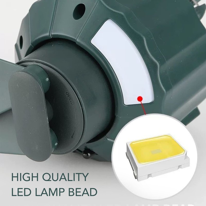 10400 mAh Camping Fan with LED Lantern, Waterproof USB Tent