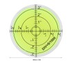 Fdit Nivel de burbuja Bullseye de 60 mm de alto,
