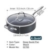 Cooks Standard 4-QT Nonstick Deep Sauté Pan with Lid, 10.5-inch