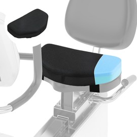 MABOZOO Exercise Bike Seat Cushion, Comfort Recumbent Bike Seat Cushion Stationary Pad with Washable Cover, Foam Rower Mat Pad for Rowing Machine, Bicycle