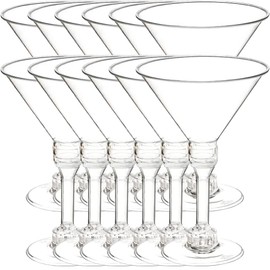 DOITOOL Plastic Martini Glasses Set of 20, Clear Coupe Cocktail Glasses, Exquisite Coupe Glasses for Cocktails for Home, Bar, Restaurants and Parties