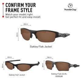 ThunderClap Polycarbonate Lenses Replacement for Oakley Flak Jacket Sunglasses - Fired Brick Anti-Fog POLARIZED