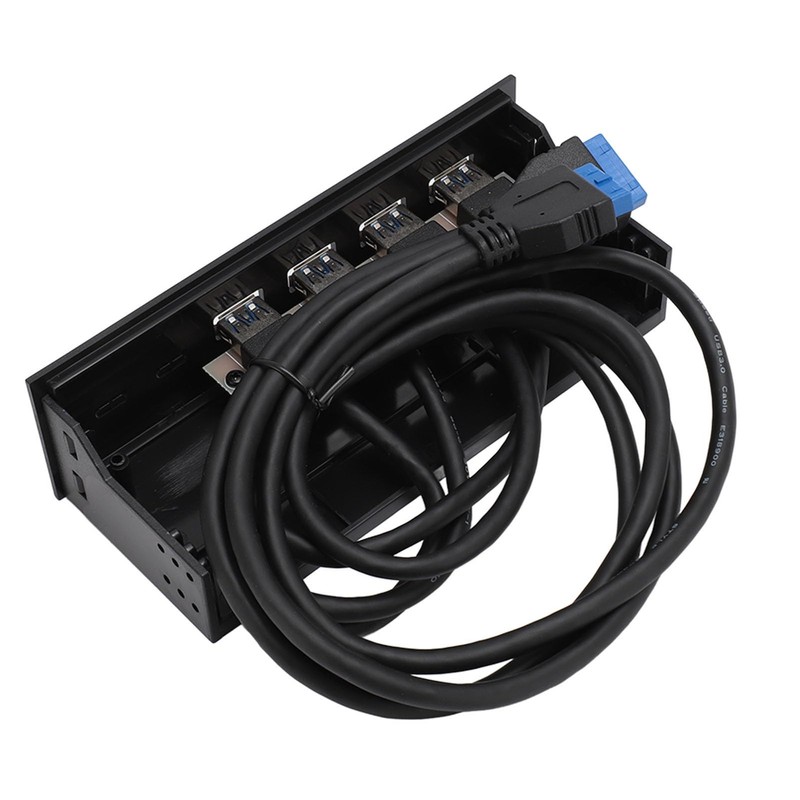 4 Ports USB 3.0 Faceplate, 5.25 Inch 5Gbps Stable Optical