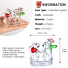 H&D Hyaline&Dora Crystal Love Flowers Bear Ornament Cut Glass Decorative