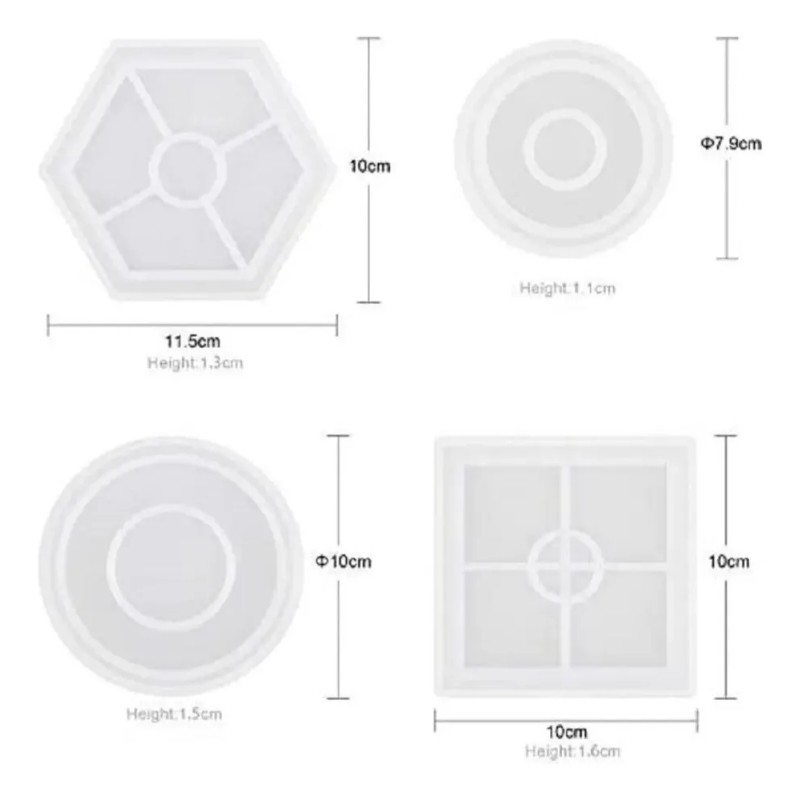 Moldes De Fundición De Resina Epoxi De Silicona Para Bricola