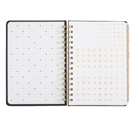 russell+hazel 2024 A5 Weekly Planner, October 2023 - December 2024, Office Supplies, Black Vegan Leather, Spiral Bound, 5.875" x 8.25”