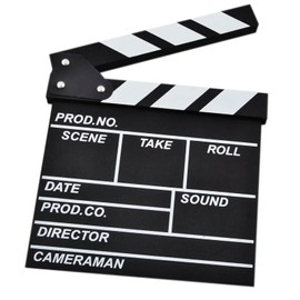Film Flap, Director Flap, Film Director Shingle Plate, Director Flap Synchronous Flap Clapper Board, Slate Photography, Video, TV Cut Action Scene, Acrylic Clapper Board Props, Film Props, 20 x 20 cm