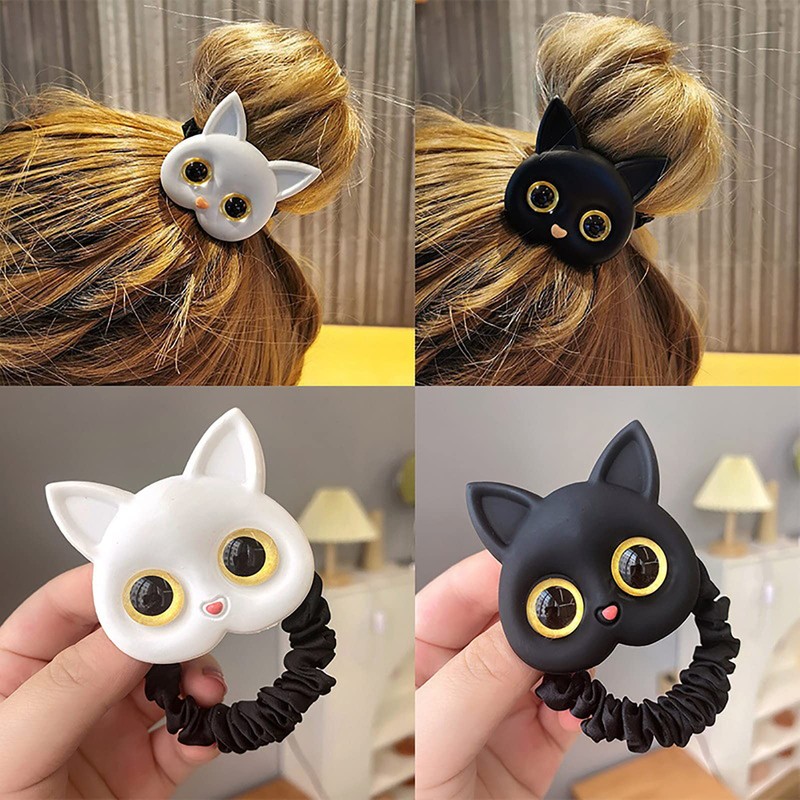 4pcs elástica para cola de caballo,Ligas para cabello niña,cintas para