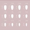 24pcs Medium Almond False Nails - Nude Rhinestone Butterfly &