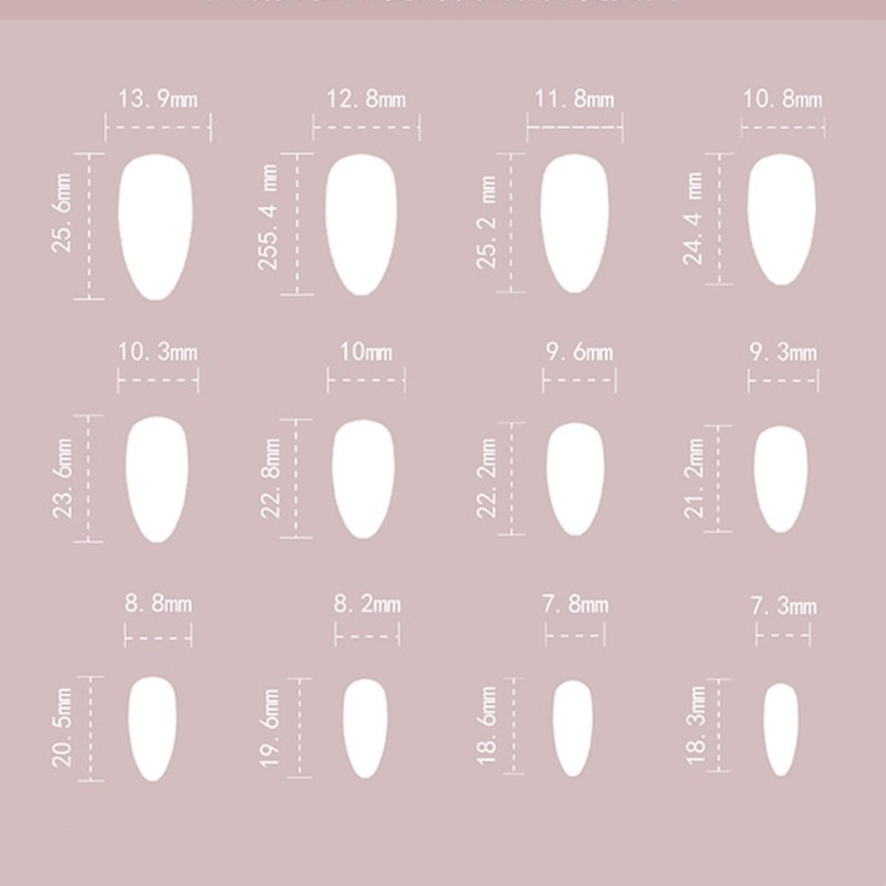 24pcs Medium Almond False Nails - Nude Rhinestone Butterfly &
