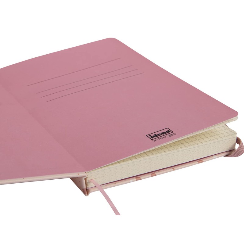 Idena Sparkle Rose 12250 Notebook, Squared, 14 x 20 cm,