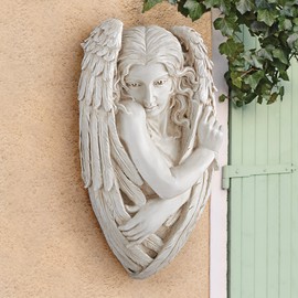 Design Toscano Tristan, the Timid Angel Wall Sculpture