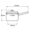 Nagao TOWA Yukihira Pot, 6.3 inches (16 cm), Aluminum Clad,