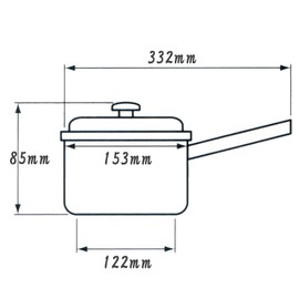 Nagao TOWA Yukihira Pot, 6.3 inches (16 cm), Aluminum Clad, Three-Layer Steel, Induction Compatible, Made in